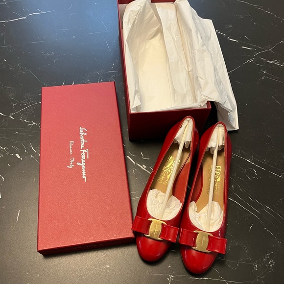 Ferragamo Vara flat 3cm size 36/6 red - Picture 2 of 5